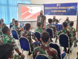 Aspotdirga Koopsud I Kolonel Pnb Adi Setio Nugroho, S.E., beserta tim melaksanakan Sosialisasi Pembinaan Pengawasan Sosial (Binwassos) Potdirga Koopsud I bertempat di Ruang rapat Lanud Hang Nadim