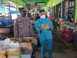 Polsek Bintan Timur Polres Bintan Laksanakan Pemantauan Ketersedian Bahan Pokok Di Pasar