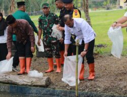 KALAPAS TANJUNGBALAI ASAHAN HADIR PADA GIAT PENYEBARAN BENIH IKAN DI MAKO BRIMOB KOMPI 3 BATALYON B TANJUNGBALAI ASAHAN