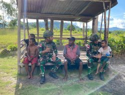 Hangatkan Kebersamaan di Papua Pegunungan, Satgas Yonif 521/DY Gelar Anjangsana di Distrik Elelim